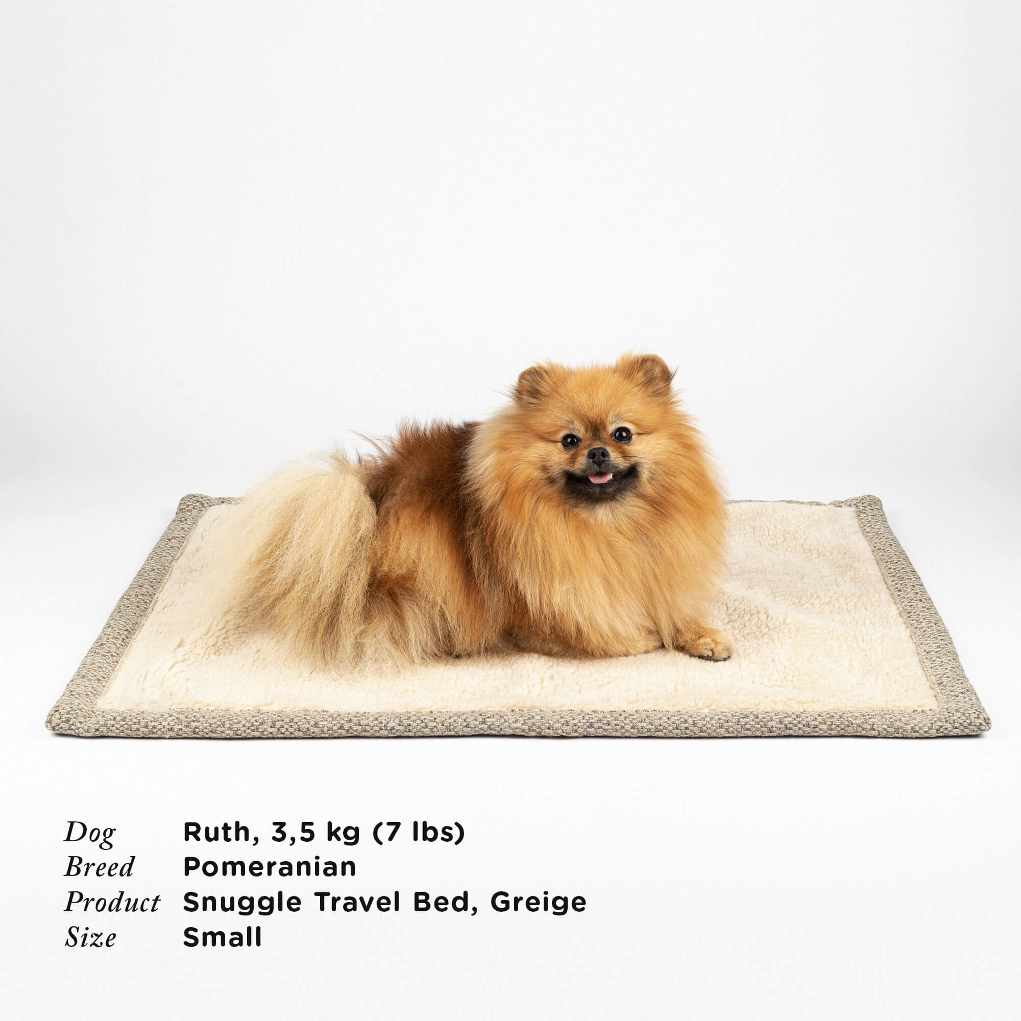 Reisepledd Snuggle Greige – Denjo Dogs